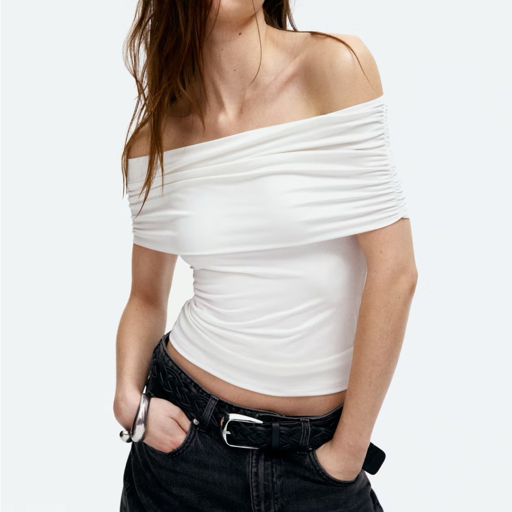 Elegant Off-Shoulder White Top